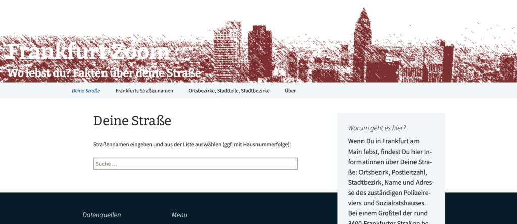 Screenshot der Website frankfurt-zoom.de